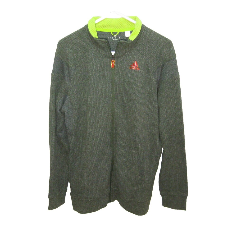 ADIDAS Women's (Size Large) Gray Full Zip Athletic Sweatshirt Sweat Shirt Top